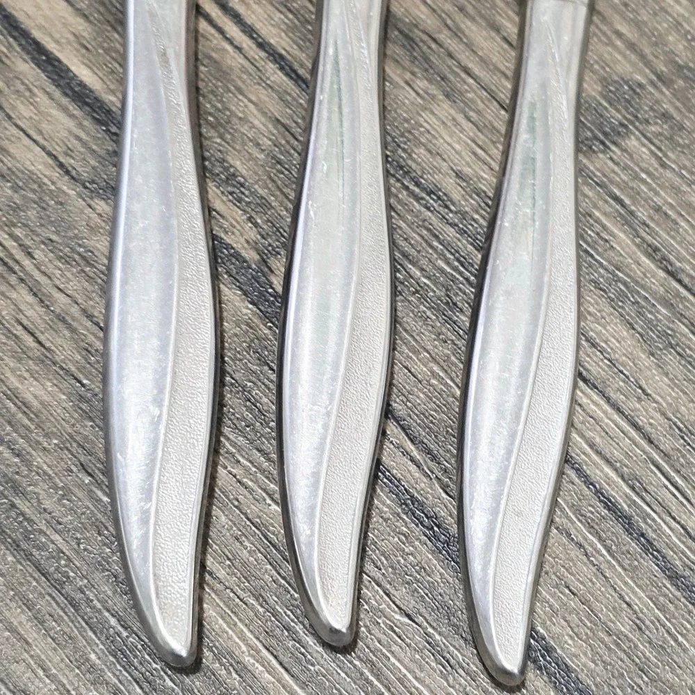 Set of 3 Stainless Steel Butter Knives‎ Silverware Flatware Kitchen Utensils VTG